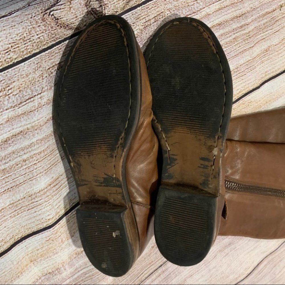 Steve Madden Saviorr Brown Leather Riding Boots - Picture 4 of 7